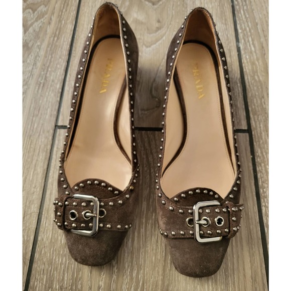 PRADA Shoes Size 37-38 Brown Authentic 90% off - Picture 11 of 12